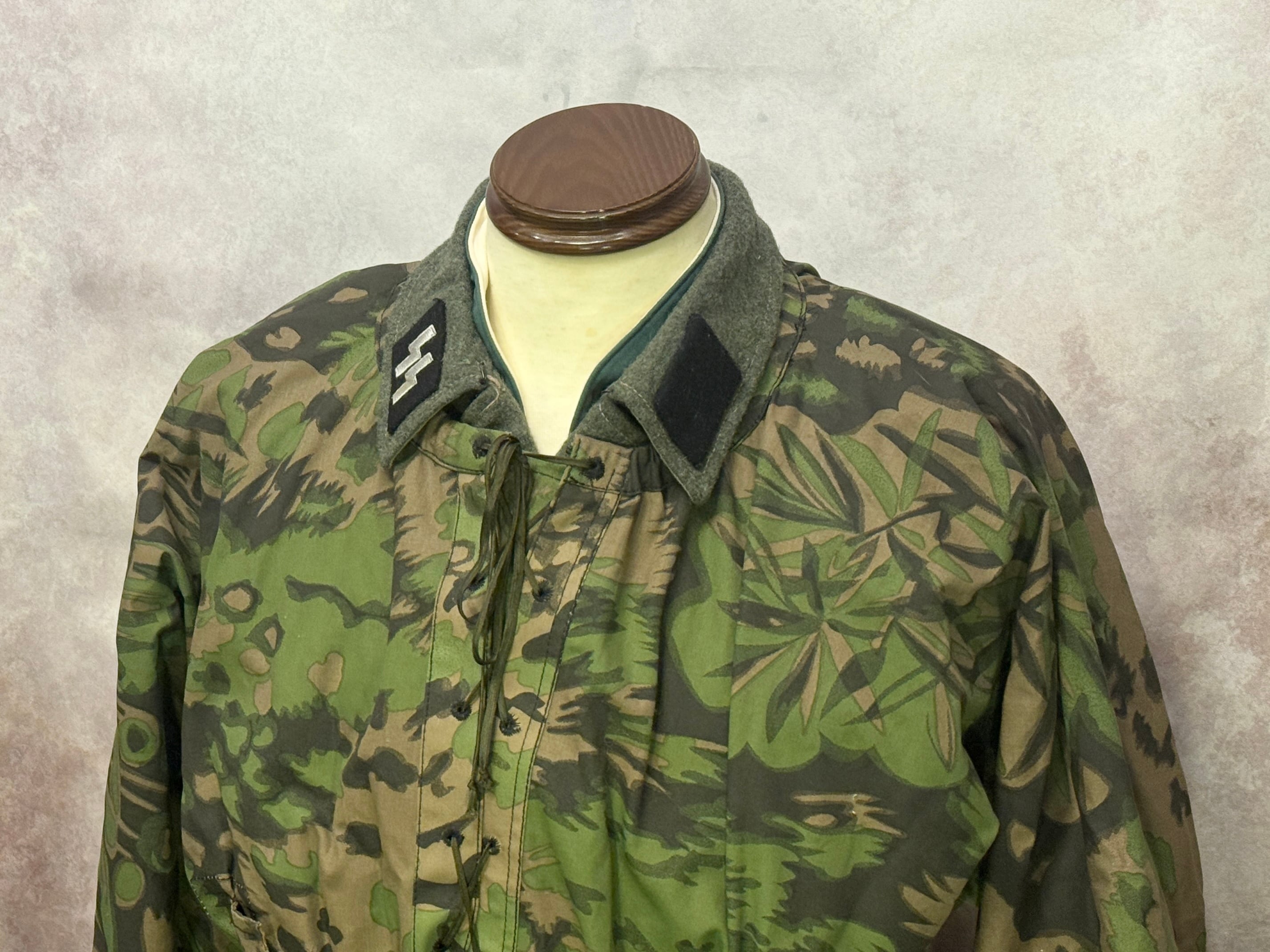 USED】WWIIドイツ軍 W-SS迷彩スモックCパターン パームツリー迷彩 L~XL