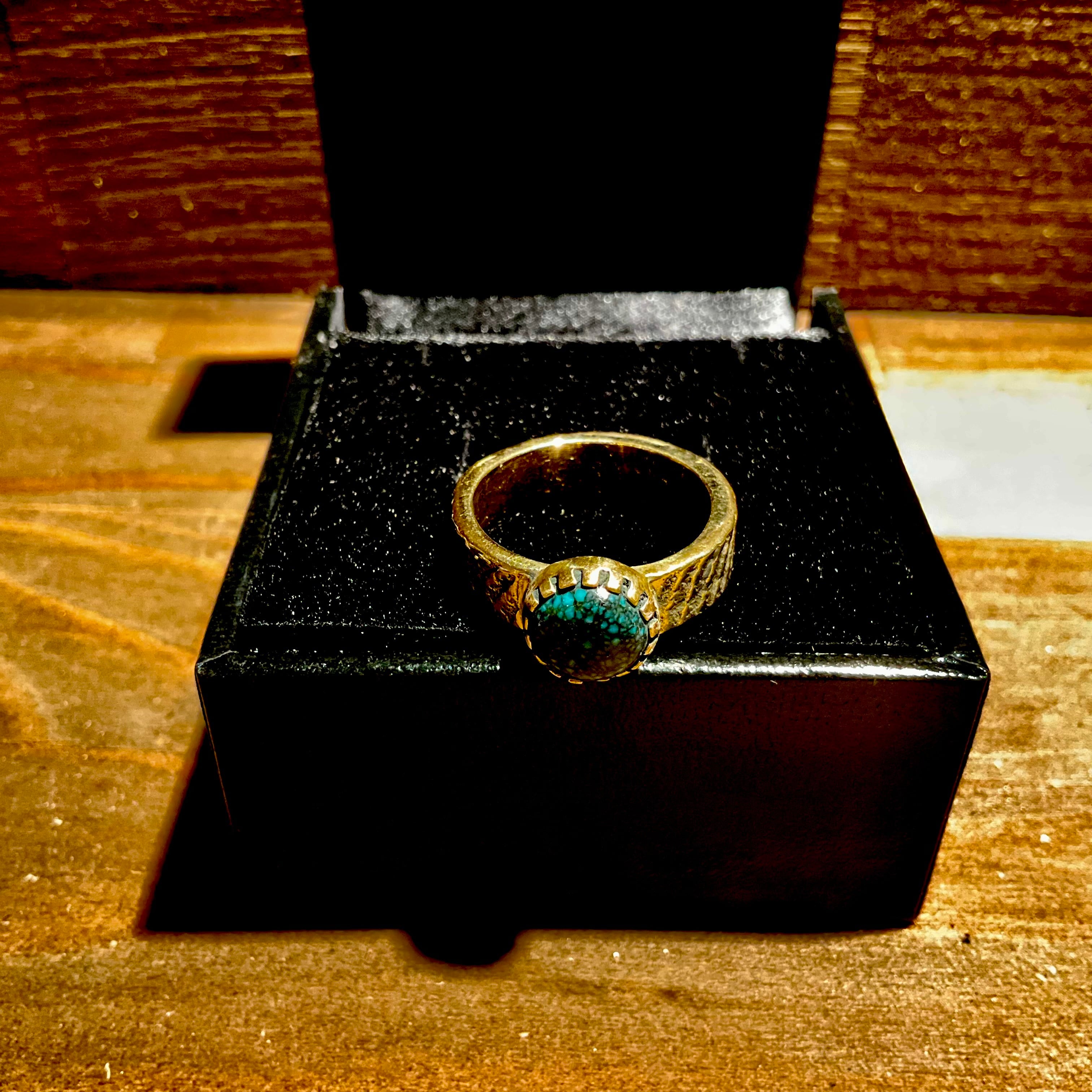 WHEEL WORKS Lander Blue turquoise 18K Gold Ring