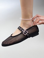 【26ss】Mesh Mary-Jane Flat Shoes_2colors