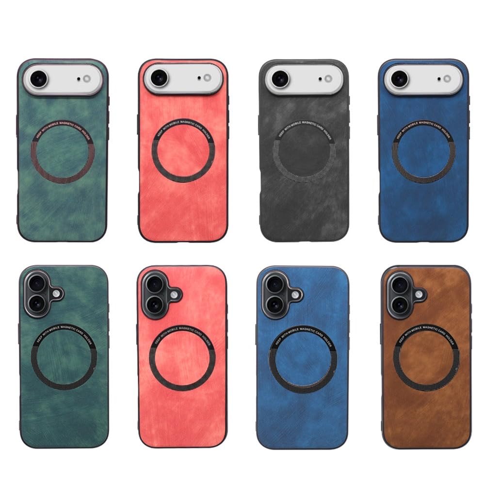 CaseNeo iPhone レザーウォレットケース 手帳型 カード収納 マグネット式 スタンド機能 ケースとカバー 脱着可能 MagSafe充電対応 携帯カバー PUレザー カード収納ケース 特別 レア物 (ブラック, iPhone17Air)