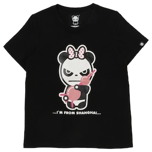 送料無料 【HIPANDA ハイパンダ】レディース Tシャツ 【日本限定】WOMEN'S ORIENTAL PEARL TOWER SHORT SLEEVED T-SHIRT / WHITE・BLACK