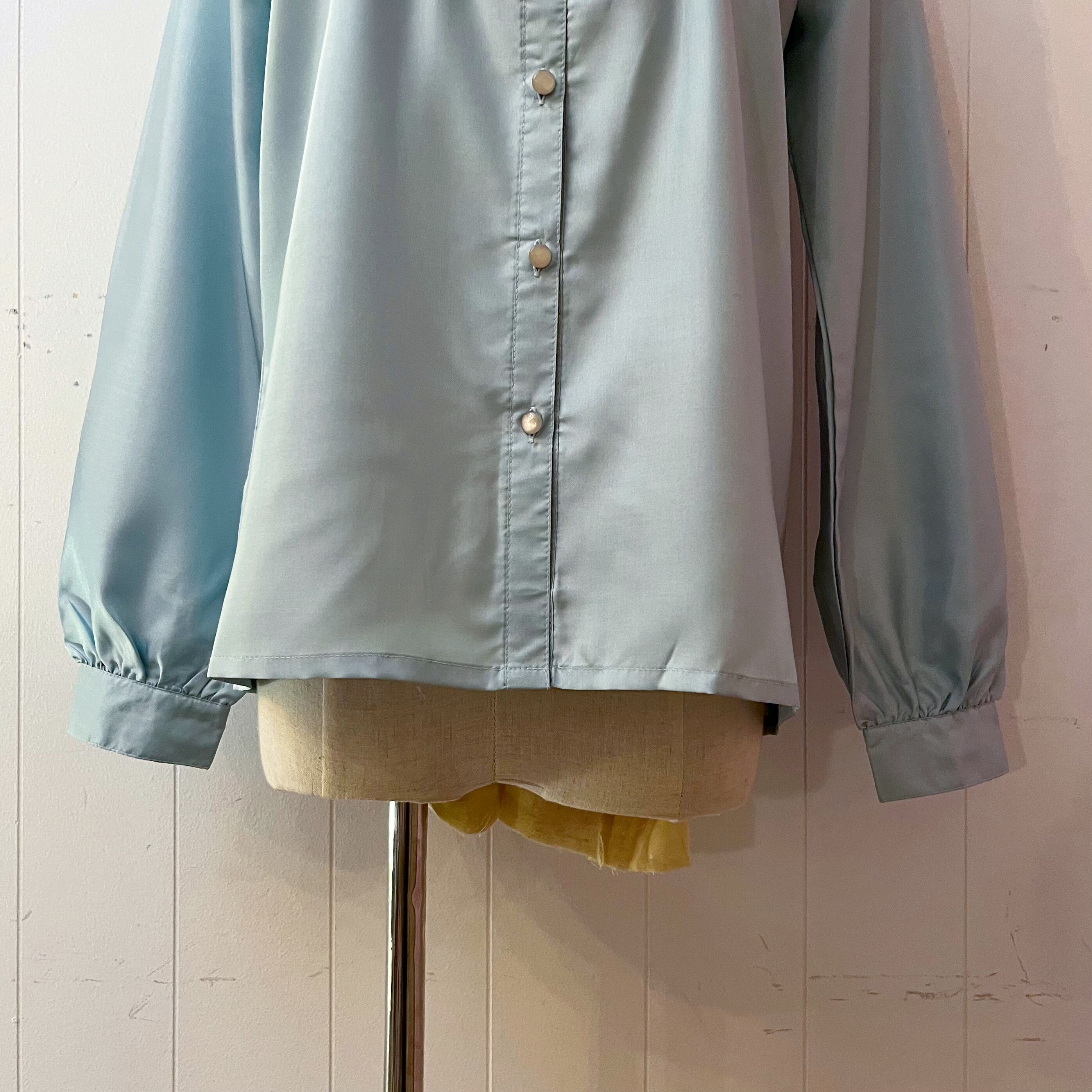mint green embroidery blouse