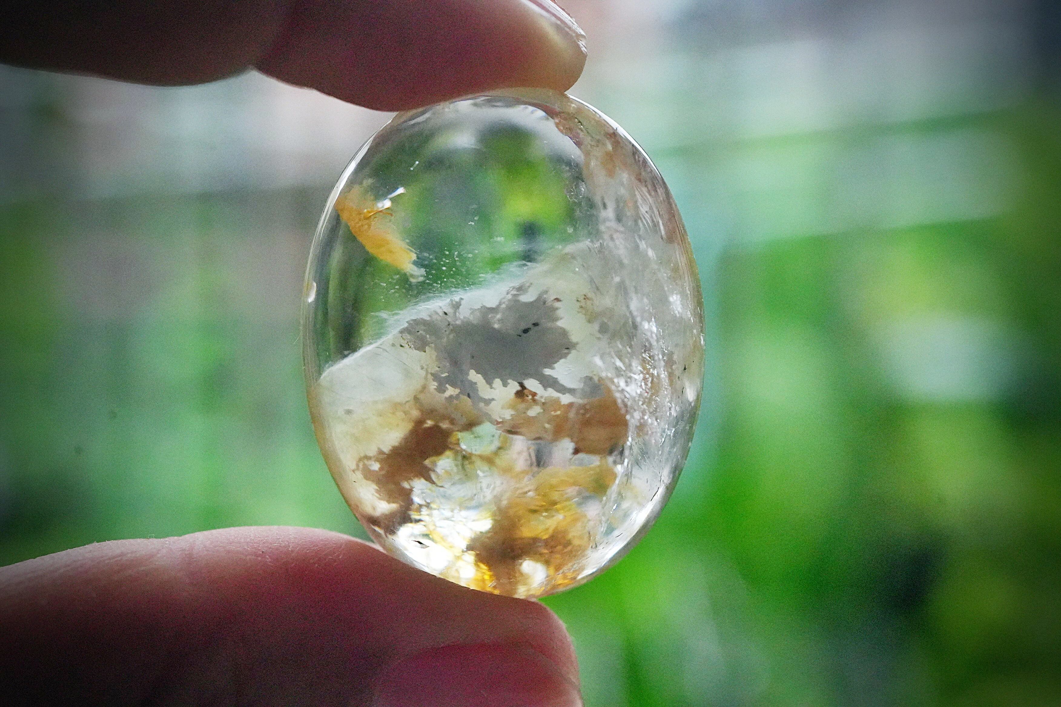 白い地図☆レアもの ガーデンクォーツ s1508 | Funky garuda Stone