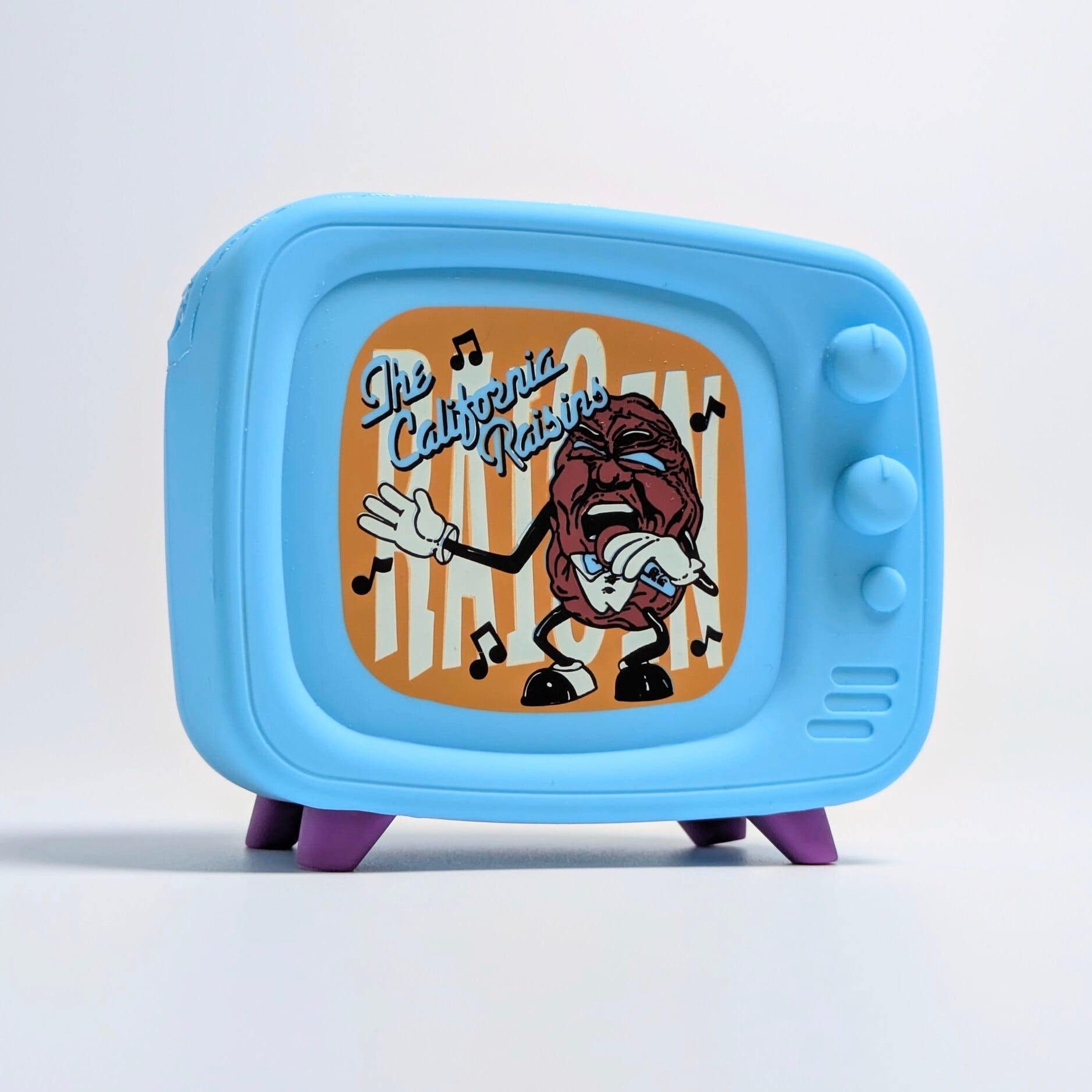 【 California Raisins( カリフォルニアレーズン ) 】SILICONE POUCH ( シリコーンポーチ ) TV / テレビ型 / 小物入れ / コインケース / コスメポーチ 〚アメリカン雑貨 アメトイ〛