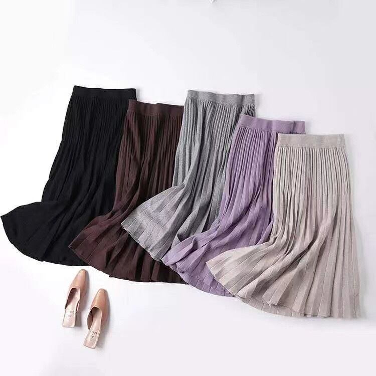 リブニットスカート