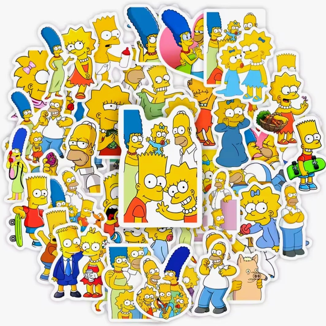 送料無料!【 The Simpsons / シンプソンズ 】【2】STICKER(ステッカー)50枚SET 〚アメリカン雑貨 アメトイ〛