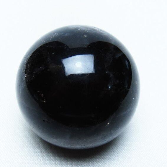 モリオン 丸玉 35mm 黒水晶 スフィア 置物 一点物 141-8094