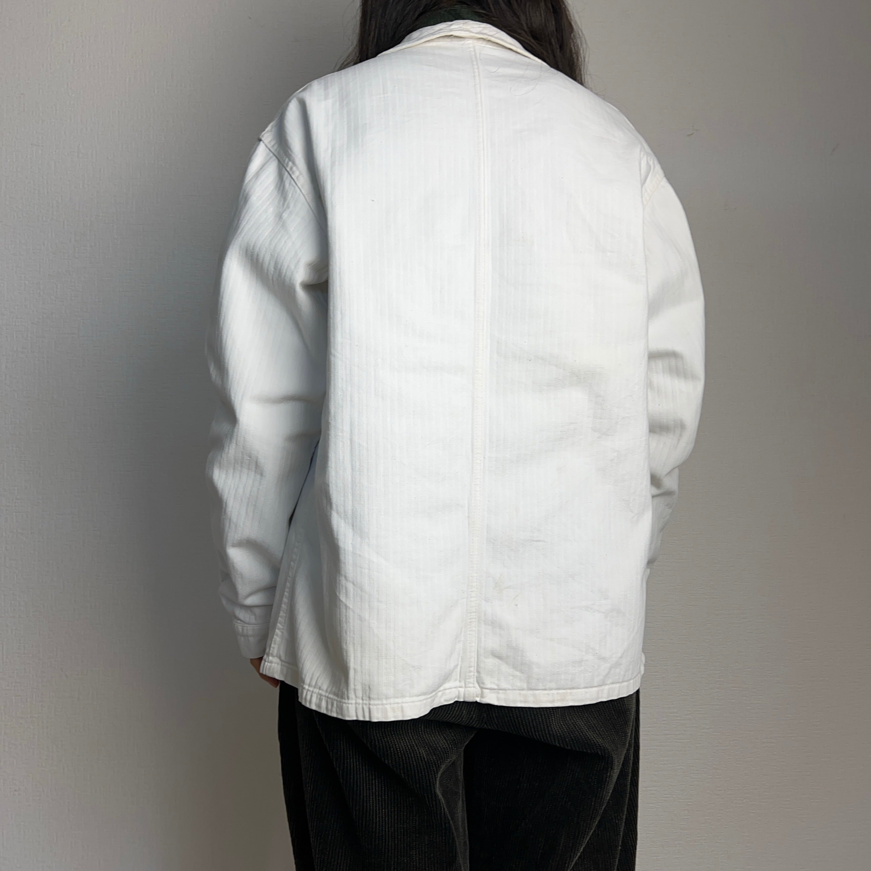 Vintage Euro(French) Work Jacket HBT White Vintage Euro(French) Work Jacket HBT White