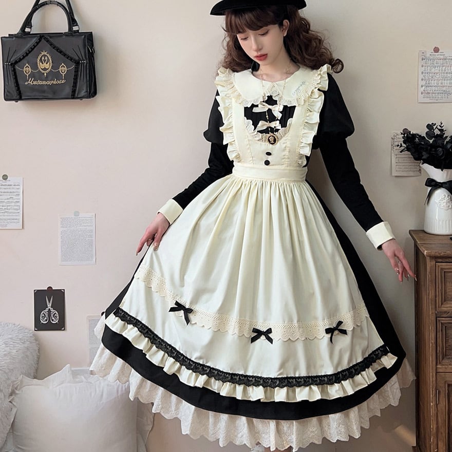 クラロリ メイドワンピース エプロン 英国×ヴィクトリアン風｜WithU