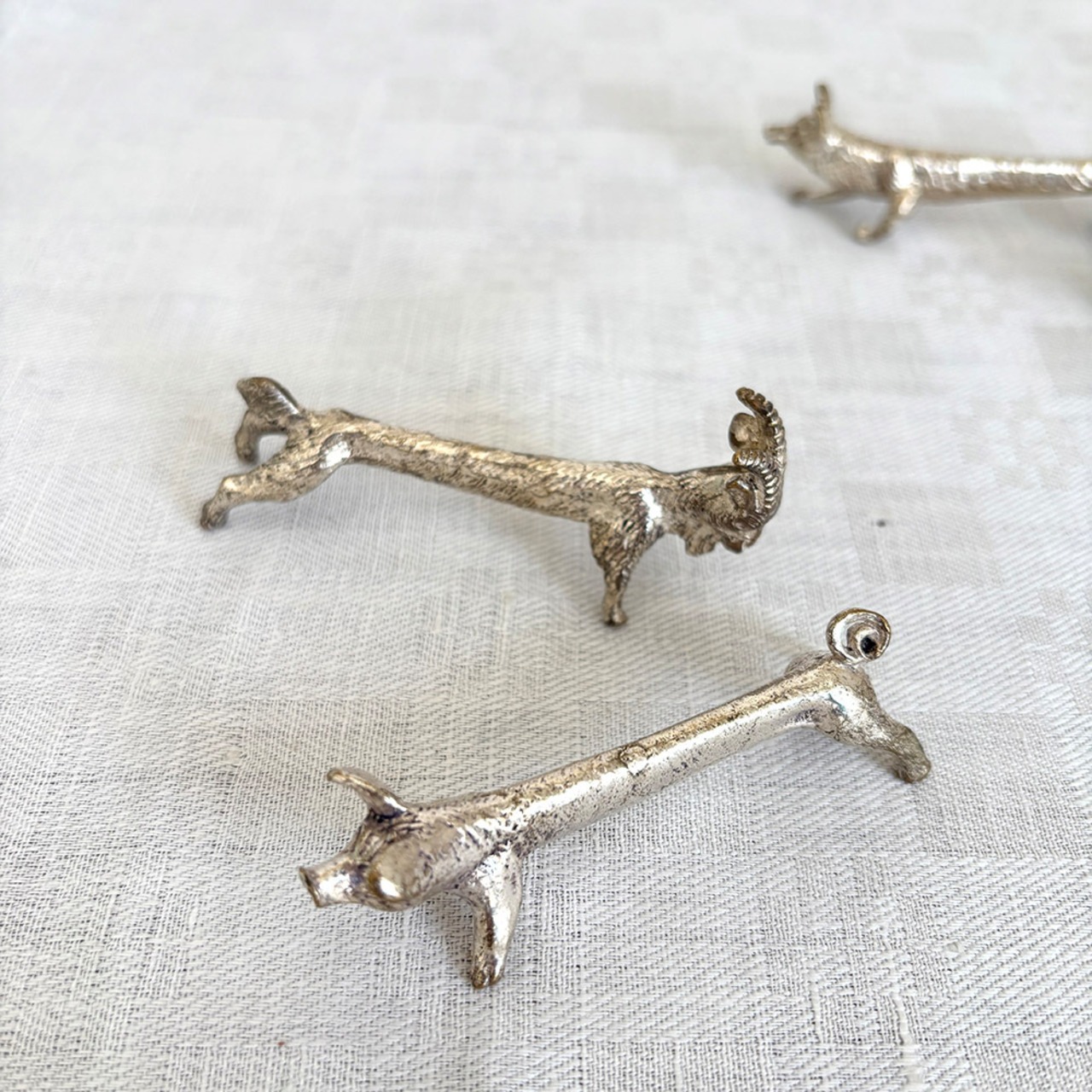 ナイフレスト　カトラリーレスト　箸置きにも　アニマル　うさぎ・リス・やぎ・ぶた・きつね　5体セット 12twdn21-2