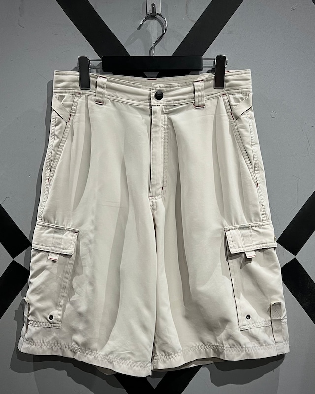 【X VINTAGE】“OAKLEY” Ivory Color Loose Cargo Shorts