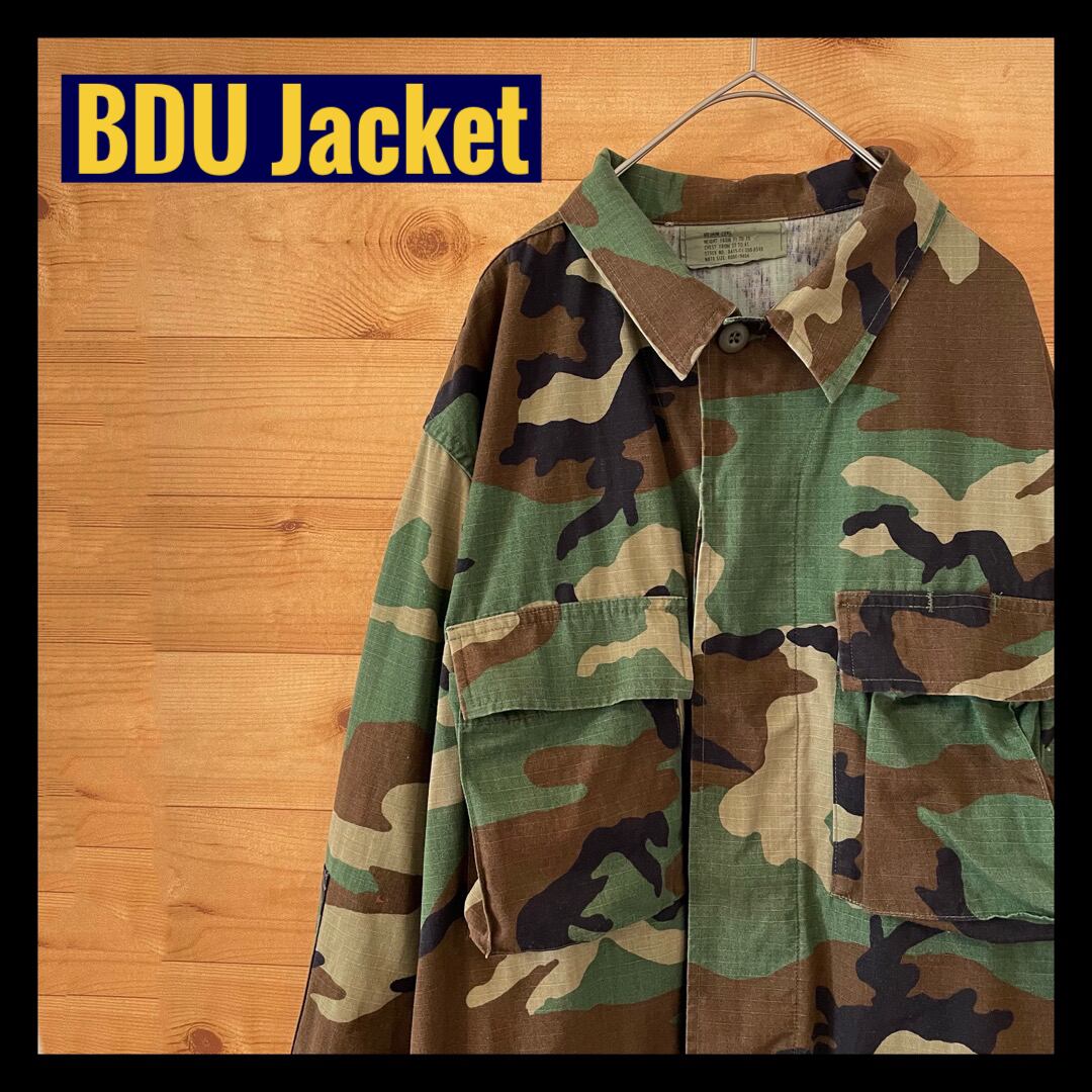 BDU jacket】90s 米軍 実物 ミリタリージャケット 迷彩 カモフラ US