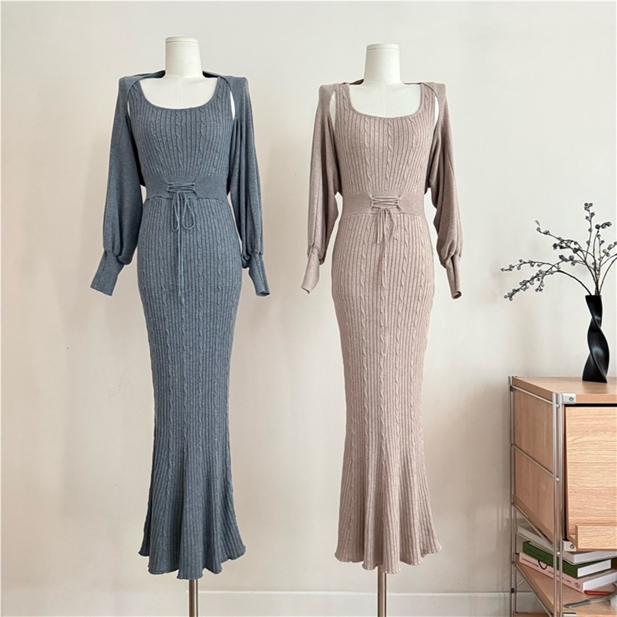 【set】4WAYケーブルワンピースセット N3469