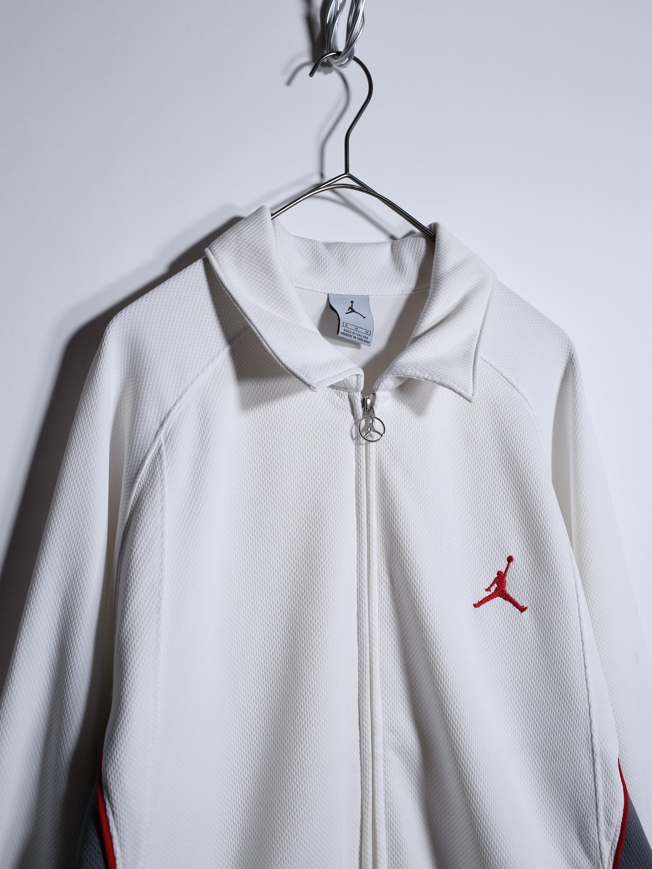 ”JORDAN” 刺繍 switching design double zip track jacket - 10