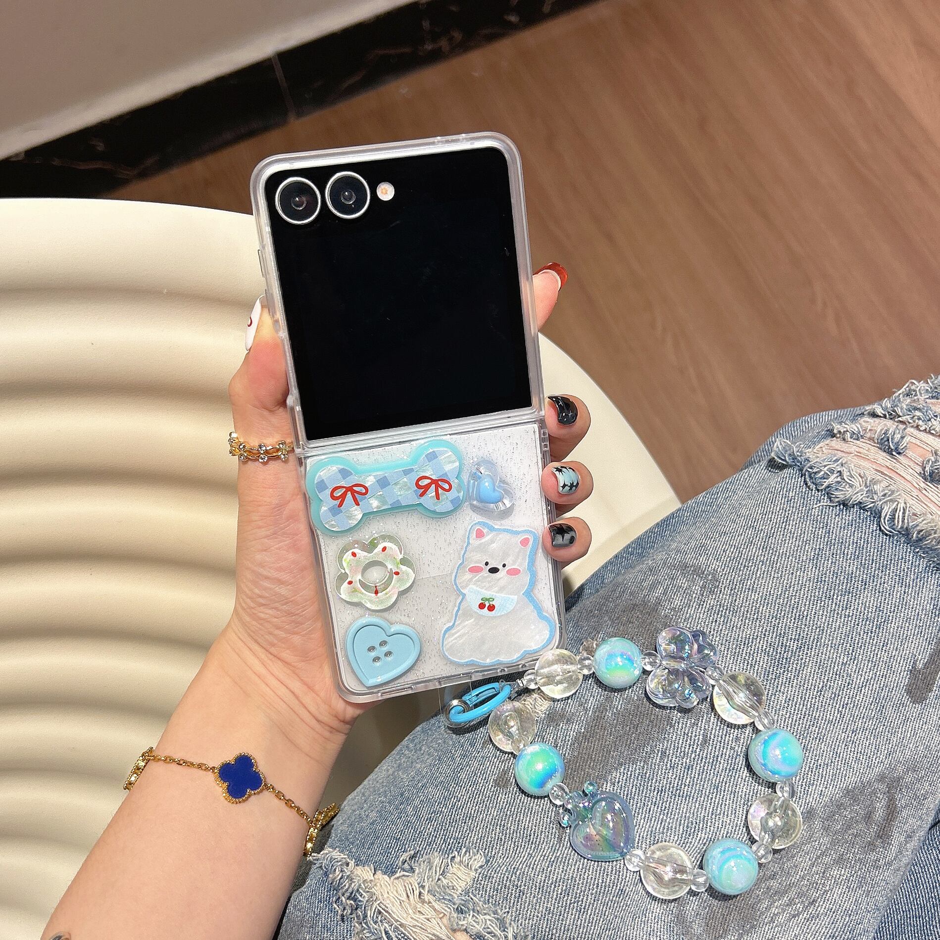 ワンちゃん 透明感 Galaxy Z Fold7/6/5/4 Galaxy Z Flip7/6/5/4/3