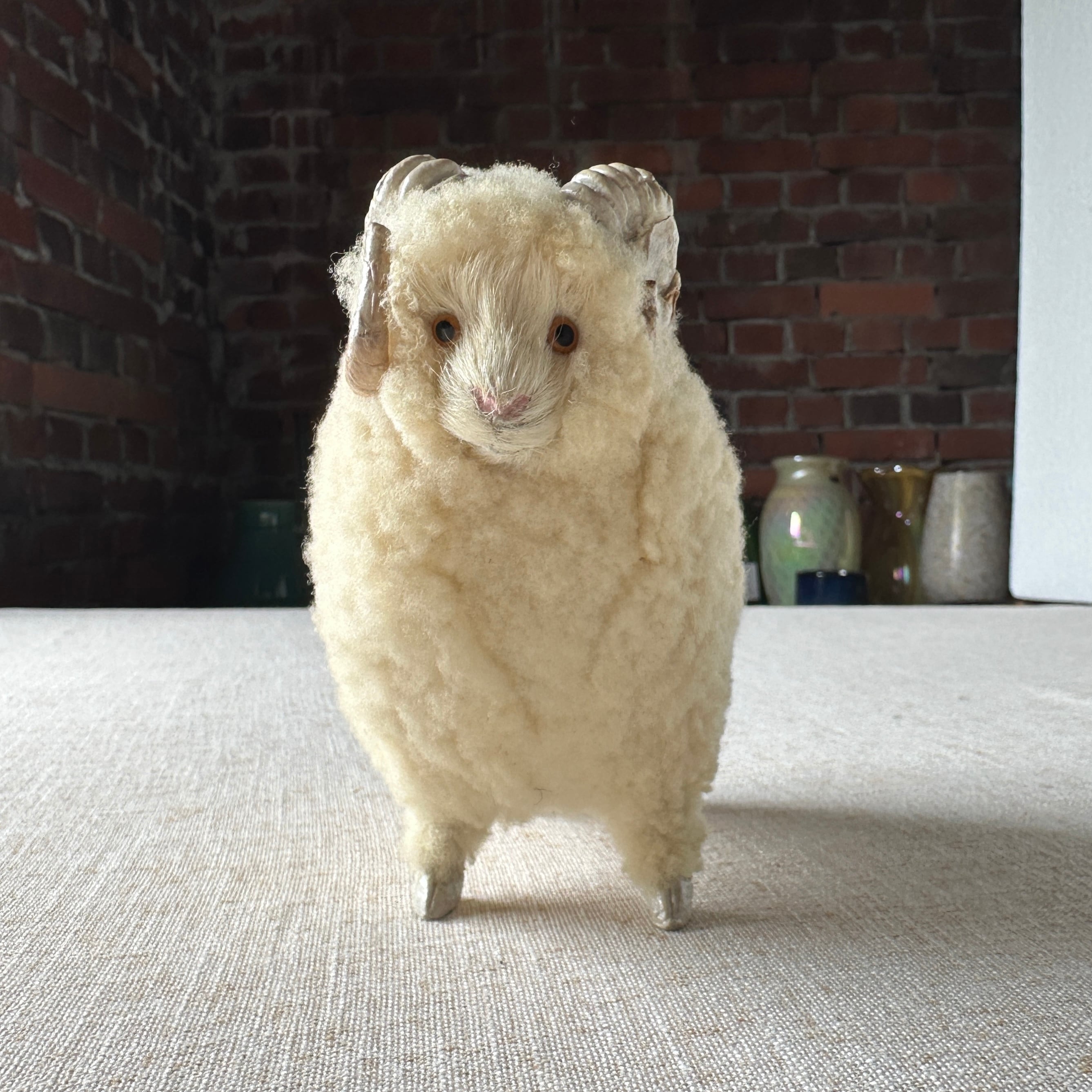 60-80s, Woolly Sheep Figurine, H16cm