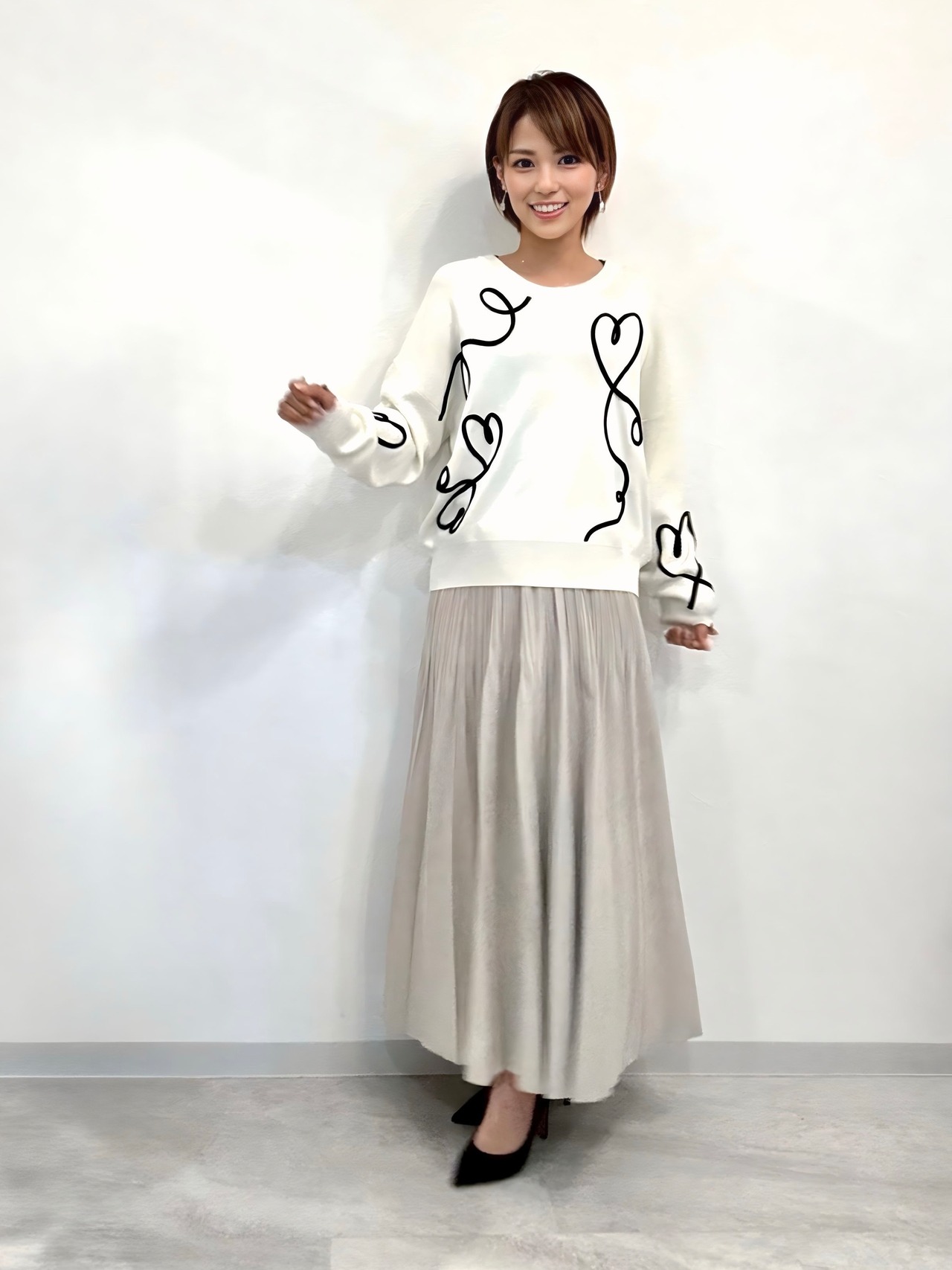 スエードプリーツスカート