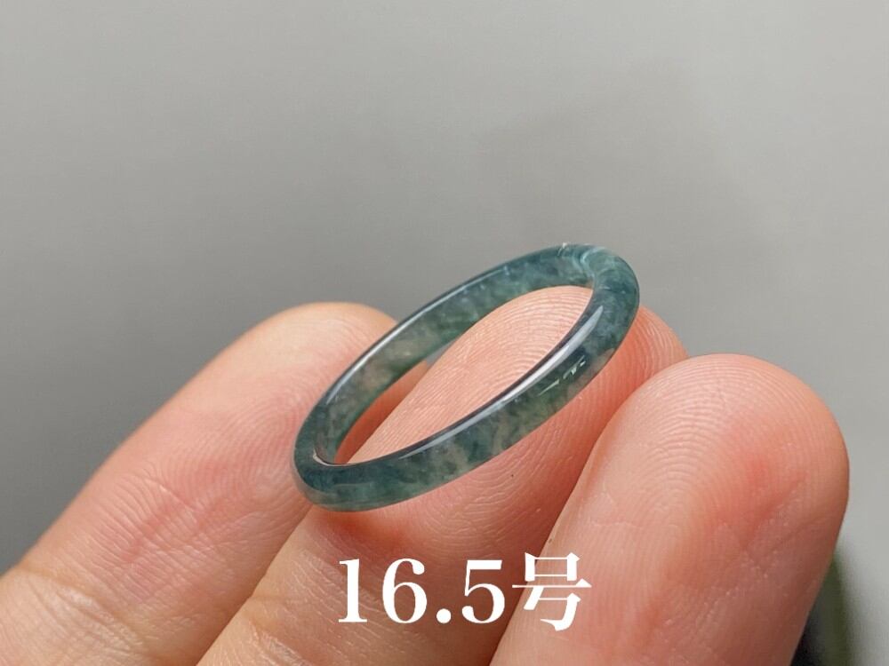 L7-72 深氷灰藍 16.5号 天然グアテマラ産 A貨 本翡翠 くりぬき L7-72 深氷灰藍 16.5号 天然グアテマラ産 A貨 本翡翠 くりぬき