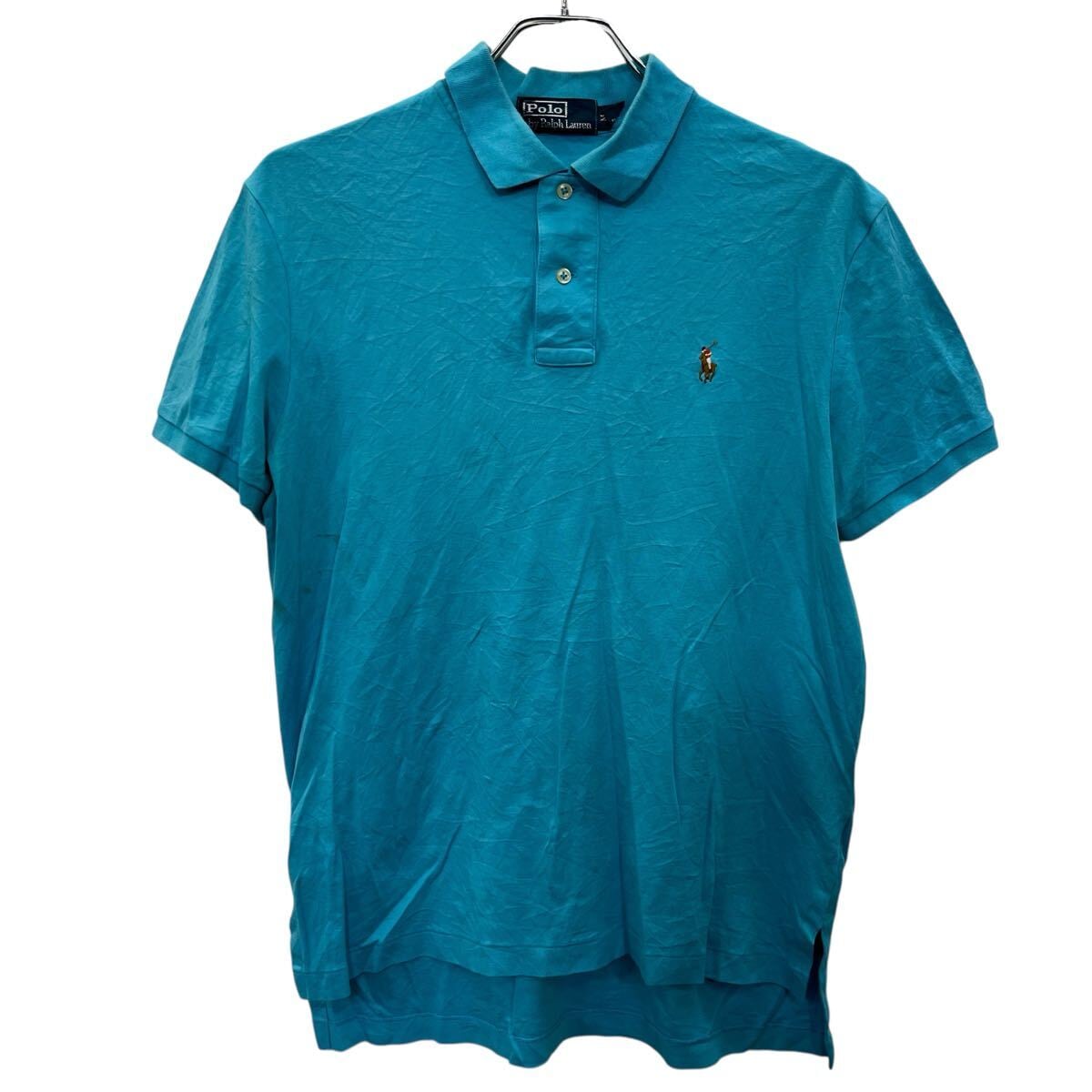 POLO RALPH LAUREN 半袖 ポロシャツ M 水色 ポロラルフローレン
