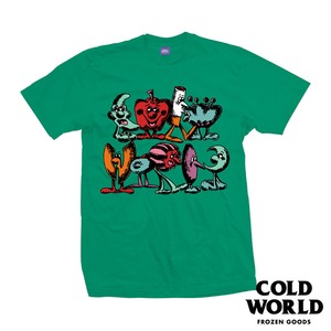 【COLD WORLD FROZEN GOODS/コールドワールドフローズングッズ】ALMOST FREE TEE (GUEST FROM ALMOST FREE SERVICES) Tシャツ / GRASS グリーン