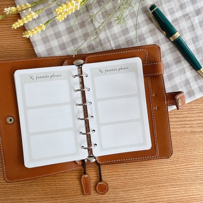 ミニ6穴サイズ/お気に入りの言葉リフィル