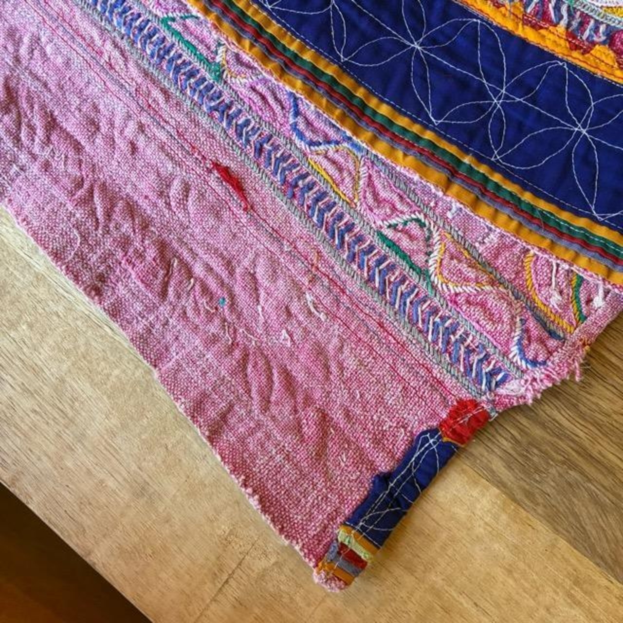 INDIA Vintage Rabari embroidered fabric 50×180cm 24000-2