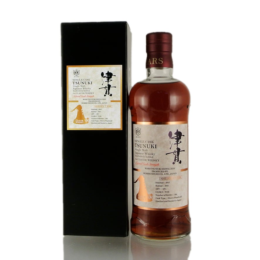 抽選】津貫 シングルカスク シェリーホグスヘッド for CLAUDE WHISKY