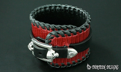 THIRTEEN DESIGNS  サーティーンデザインズ KBC-N2 REPTILES SKIN CATERPILLAR BRACELET