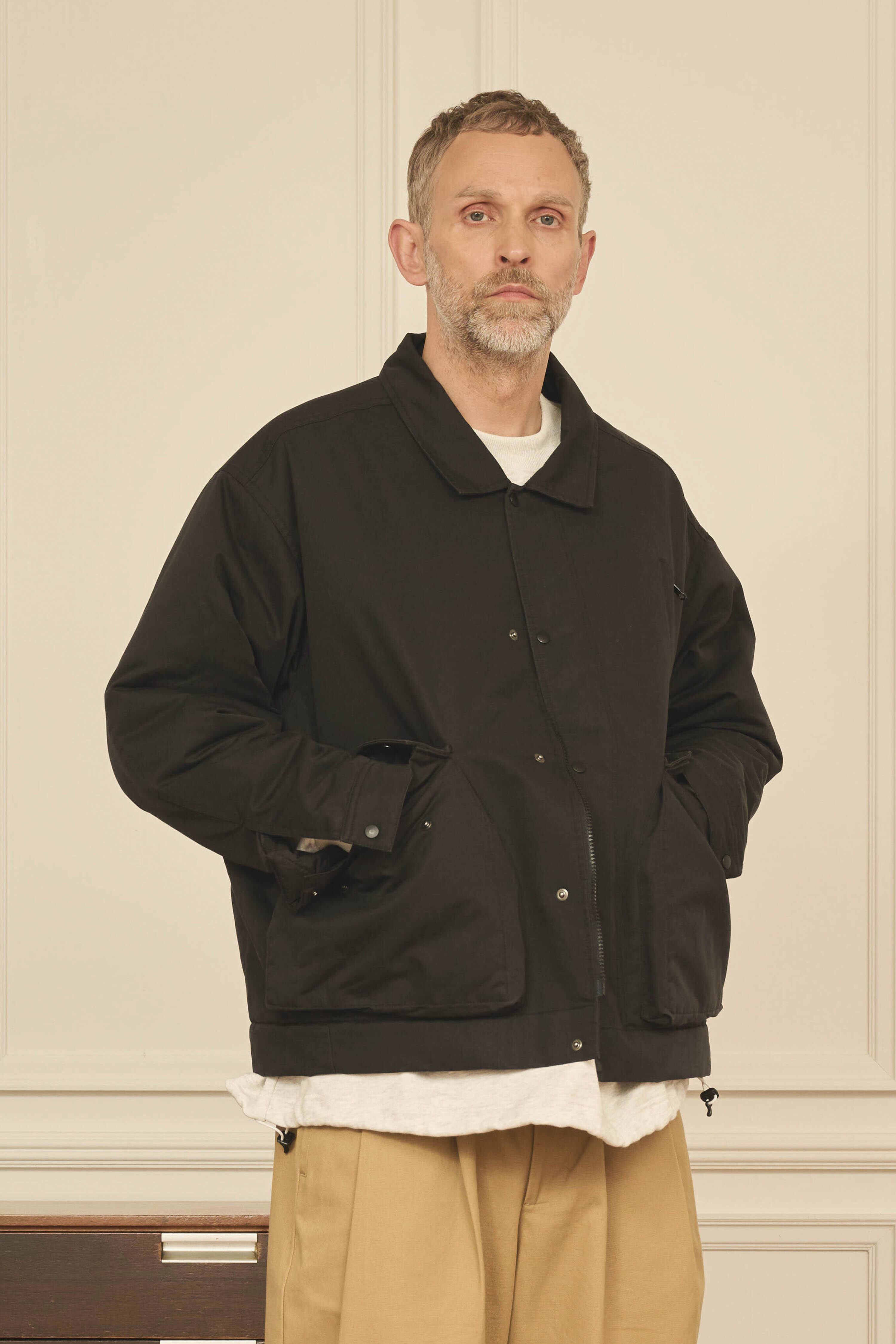 FILL THE BILL/ZIP UP KNIT BLOUSON | coper