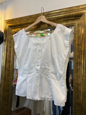 VINTAGE 50's "bobbie brooks" white blouse