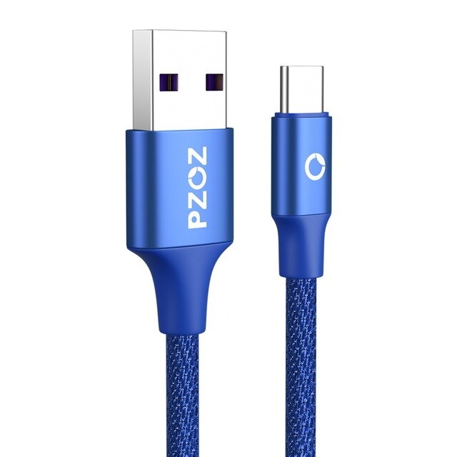 PZOZ 5A USBタイプCケーブルHuawei P20 P10 P9 Mate 20 Pro 10 Nova 2s xiaomi充電器USB-C データコード用高速充電タイプC USB C Blue | braverybase