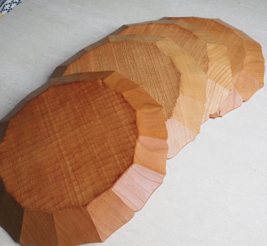 【新品未使用】　濱端弘太　プレート　板皿 濱端 弘太／花6寸皿 チェリー | ならまちミレー