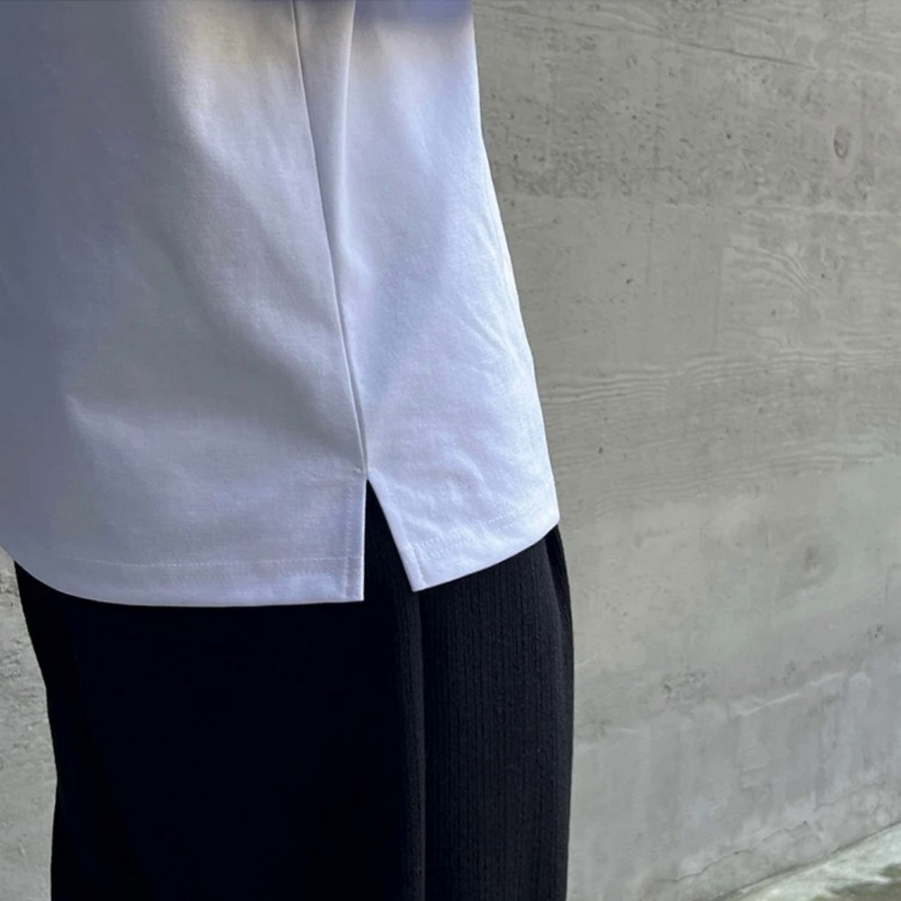 シンプル無地ベーシックロングTシャツ　1272