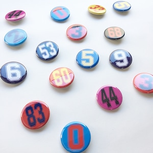 number badge 缶バッジ : 41 〜 94
