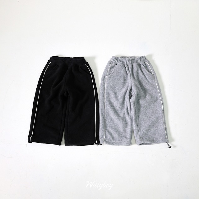【取寄】witty boy｜line fleece pants｜ラインフリースパンツ｜5-21｜kids&jr｜25 winter