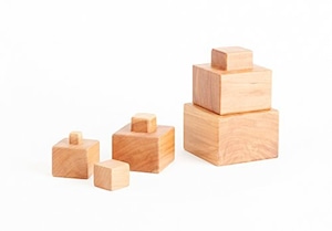 木村木品製作所 りんごの木 知育玩具 きづき「ひとつずつおく」(角) 幅6?奥行き6?高さ15cm