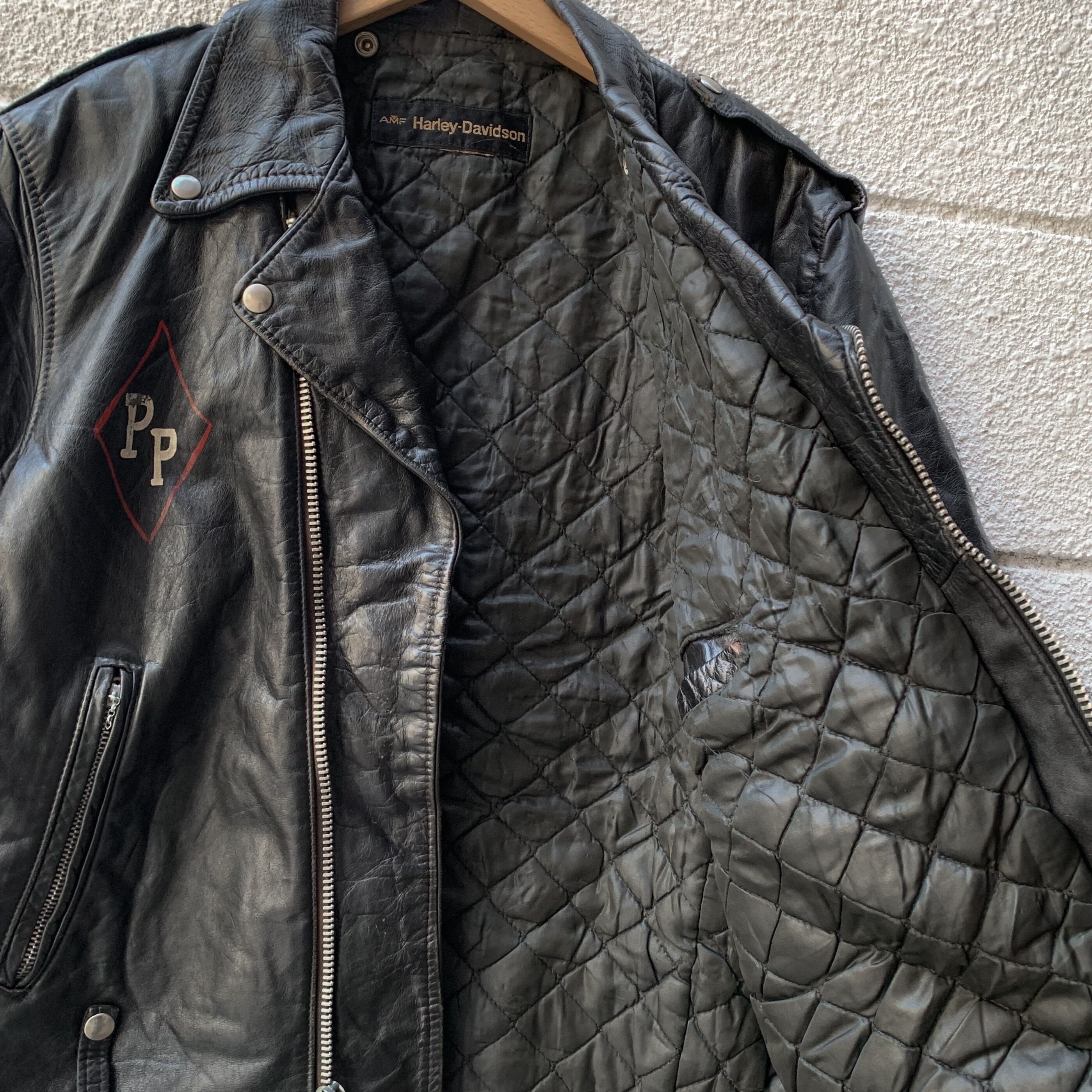 70's Harley Davidson AMF Double Riders Jacket / ハーレーダビッドソン レザー ライダースジャケット  ダブル モーターサイクルクラブ 古着 ヴィンテージ