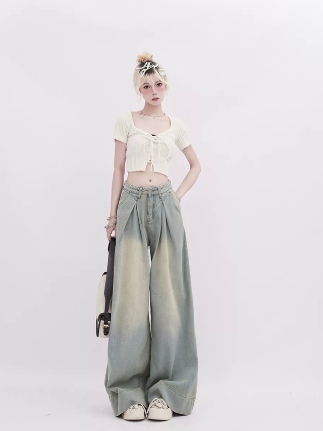 ウエストタックワイドデニム.2313