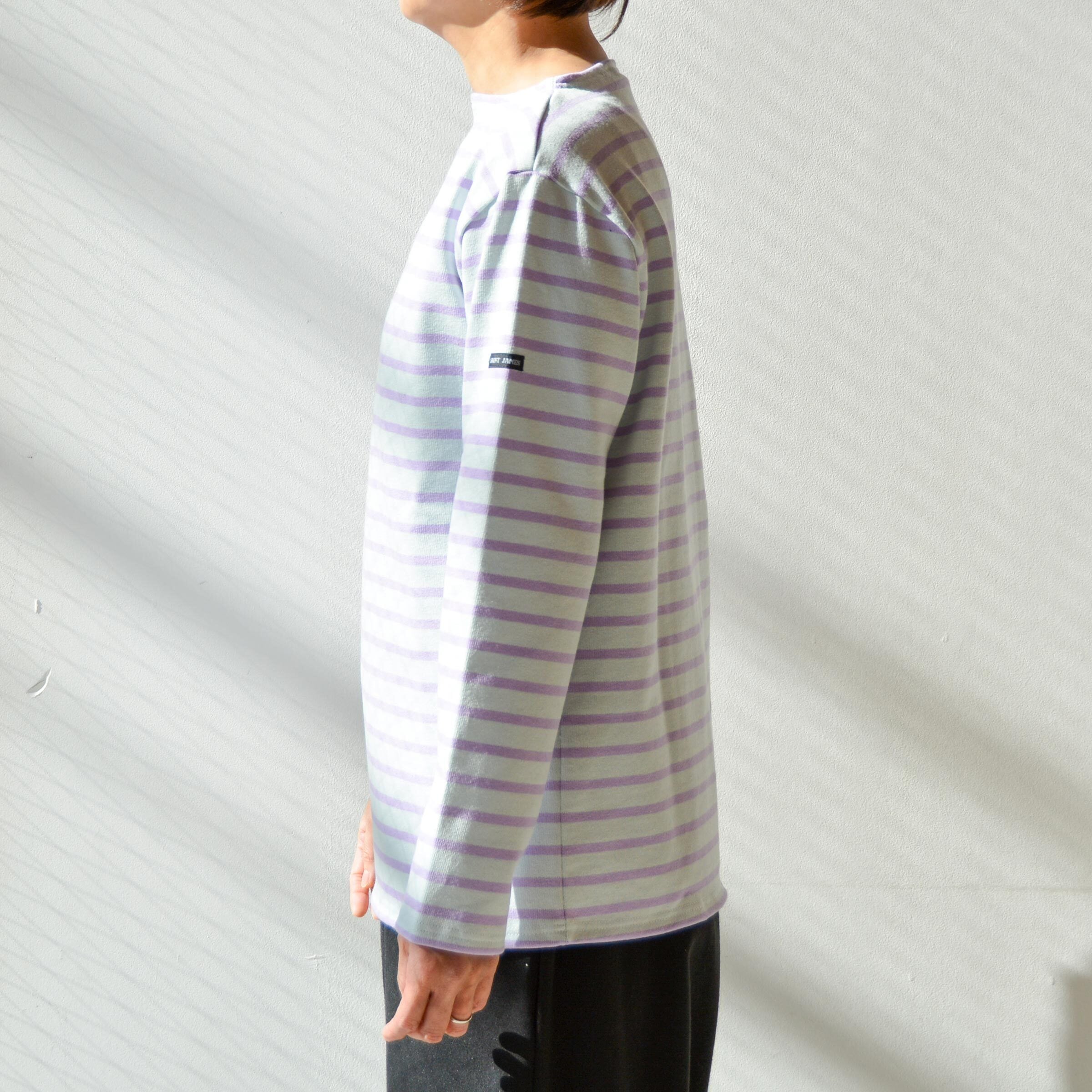 セントジェームス SAINT JAMES ボーダーシャツ(OUESSANT)GALILEO/LILAS(ガリレオブルー/ライラスパープル)