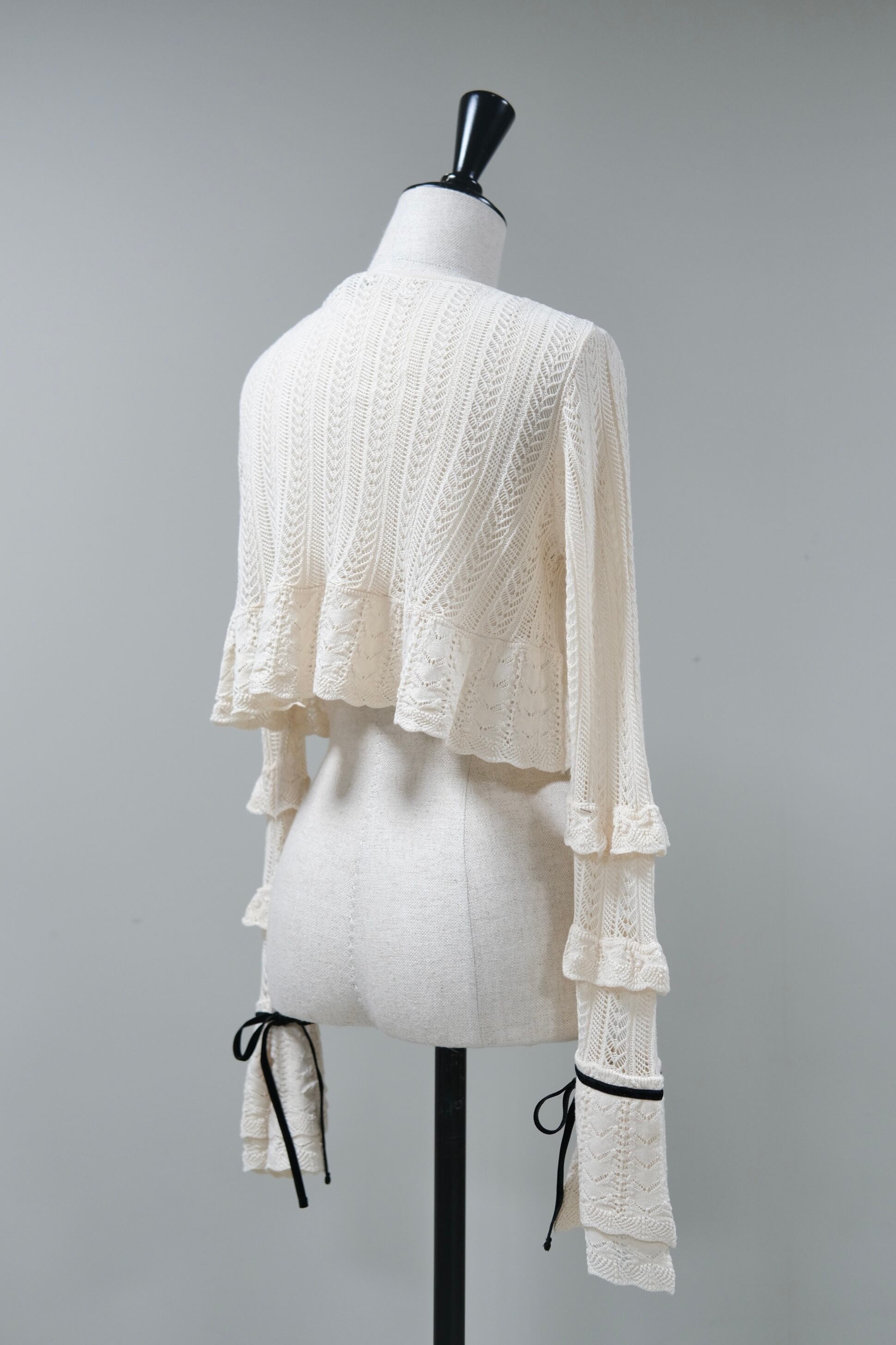 Tanaka Daisuke】double ribbon knit cardigan | loop
