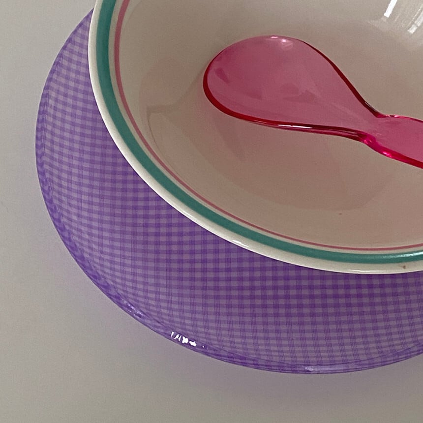 retro line bowl + spoon SET / レトロ シリアル ボウル 皿 スプーン
