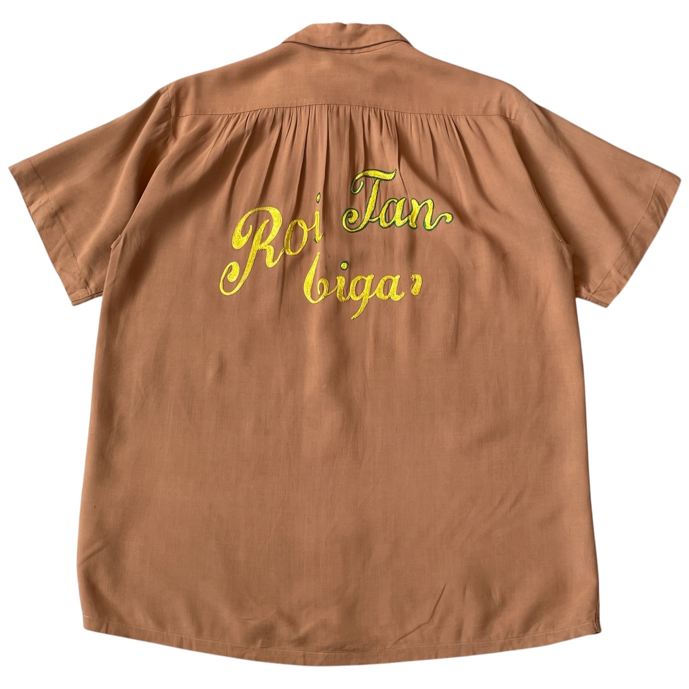 1940s Wimbledon "Chain stitch" Rayon S/S Shirt