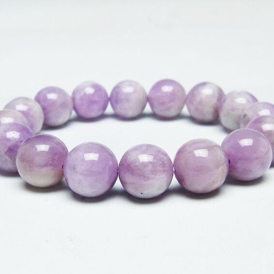 クンツァイト ブレスレット 13mm ミルキークンツァイト ブレス 一点物 メール便可 [M便 1/10] 111-46429