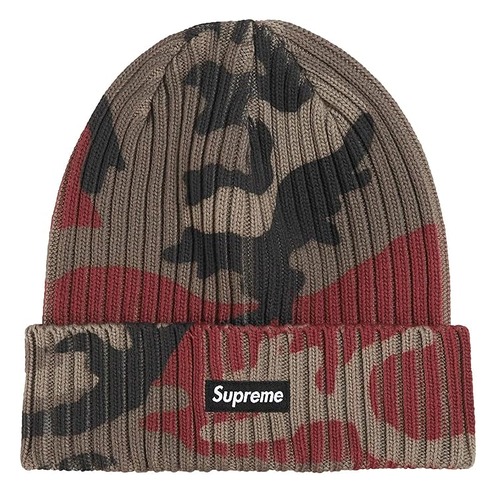 【シュプリーム】ニットキャップ ビーニー スモールボックスロゴ刺繍 ワークキャップ Supreme Overdyed Beanie 26SS (Red Camo)