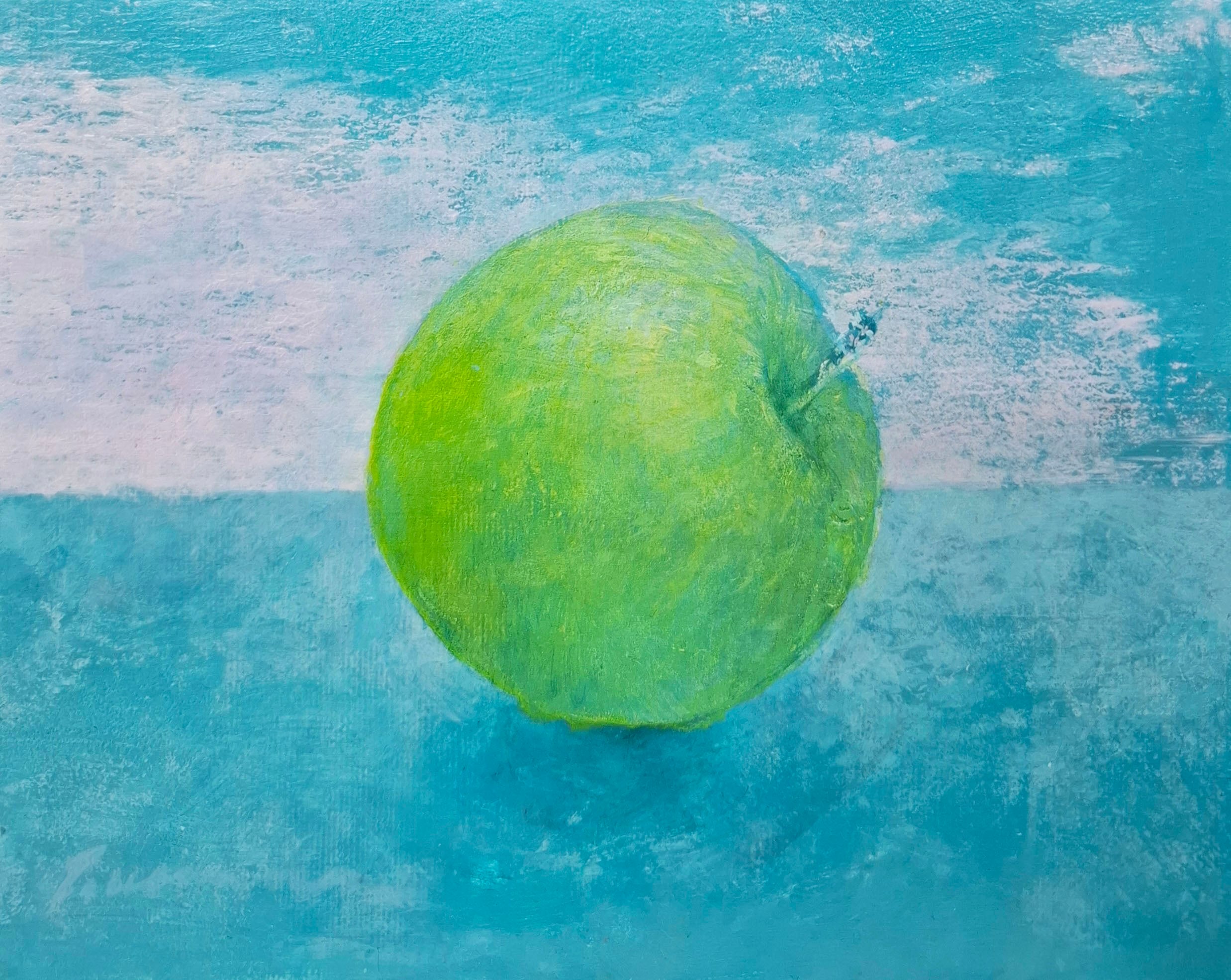 青リンゴ」 植村友哉 キャンバス、アクリル | 植村友哉
