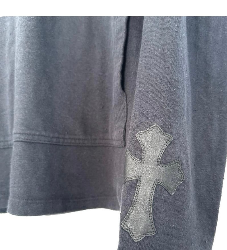 CHROME HEARTS クロムハーツ Half-Zip Hoodie Cross ハーフジップ