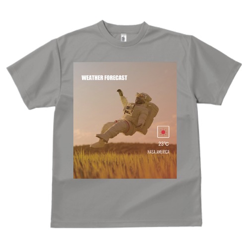 宇宙飛行士のTシャツ 天気予報編