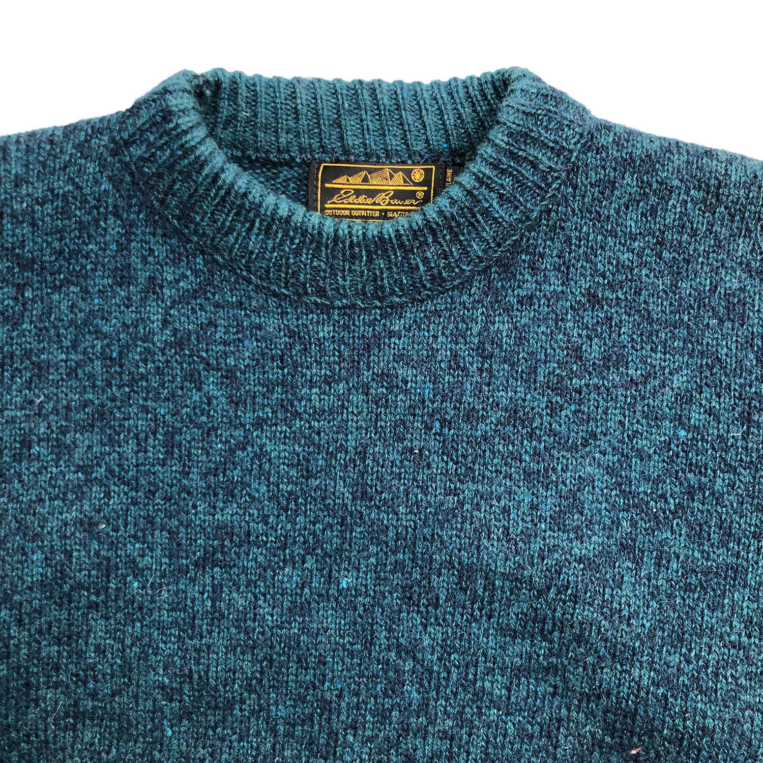 EDDIE BAUER 90s ARGYLE SWEATER  Size-L エ