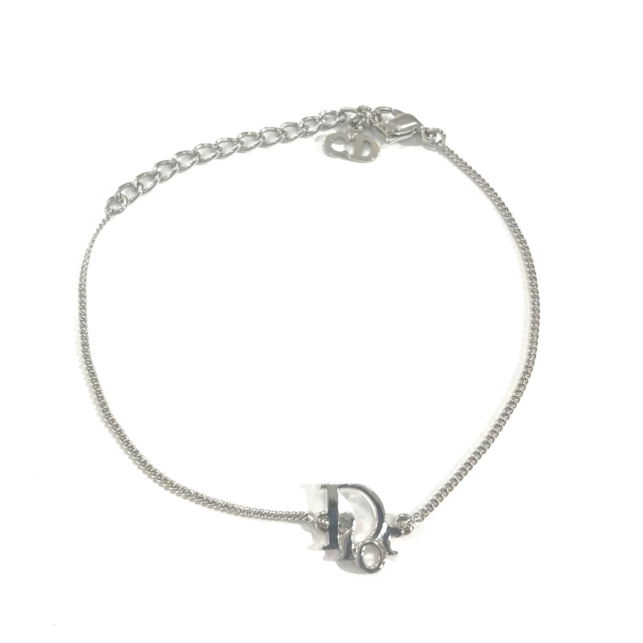Christian Dior】 2537 Dior CDロゴ チェーンブレスレット／シルバー