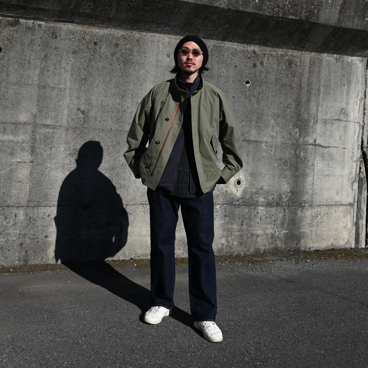 山内(ヤマウチ)超高密度シールドコットンクロス・セミダブルジップジャケット